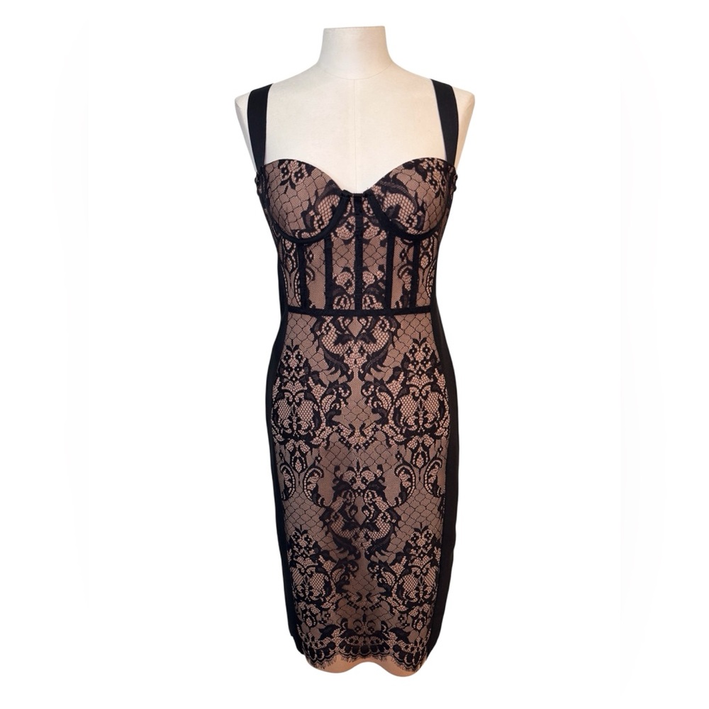 Mew Mews Black Lace Bustier Bandage Dress size M - Picture 3 of 14